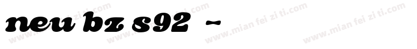 neu bz s92字体字体转换